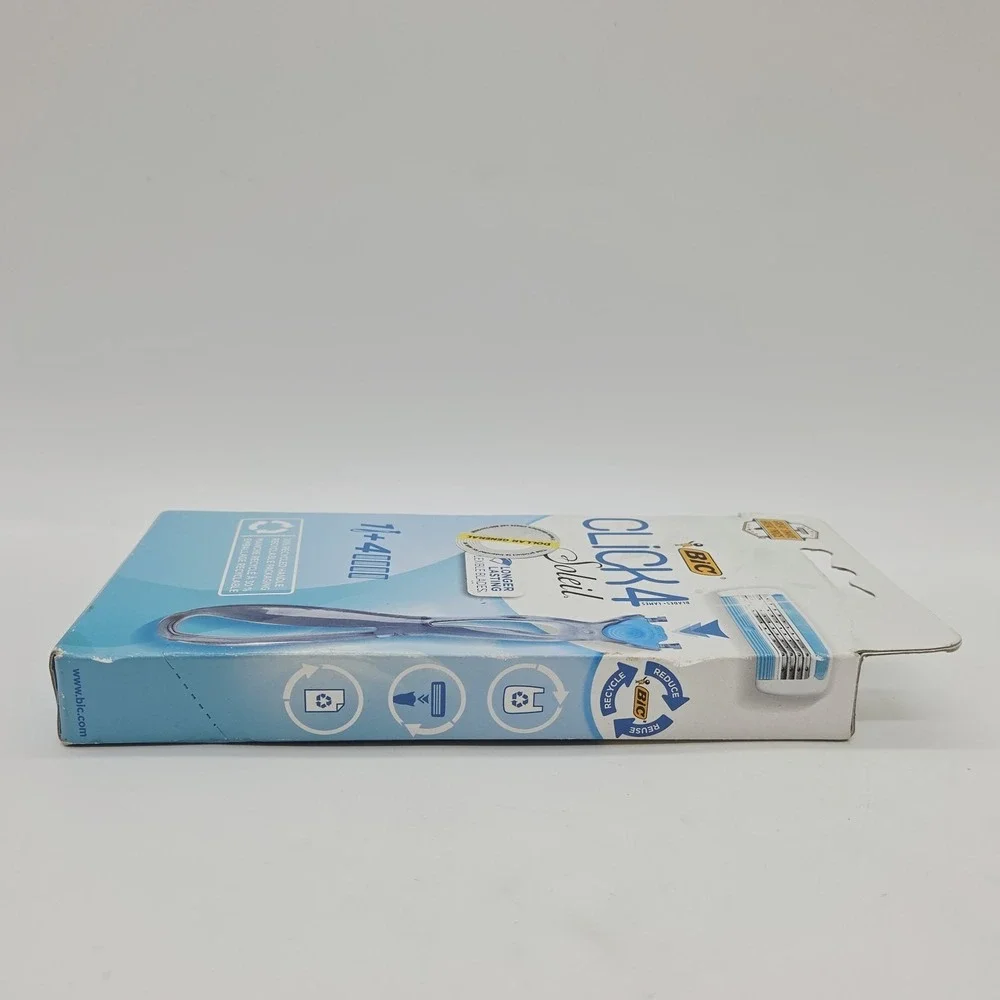 BIC Click4 Soleil Women's Razor + 4 Flexible Blade Cartridges – Smooth Shave
